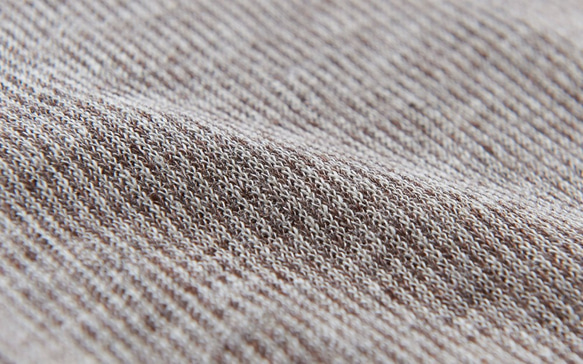 亞麻針織條紋毛巾布朗×自然 第2張的照片