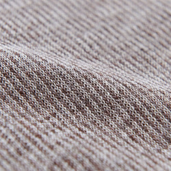 亞麻針織條紋面巾自然 x 白色 第3張的照片
