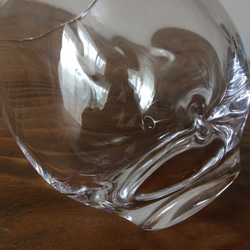 吹きガラスのピンブローグラス（クリア） 4枚目の画像