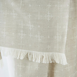 【sale】enrica organiccotton scarf / beige 2枚目の画像