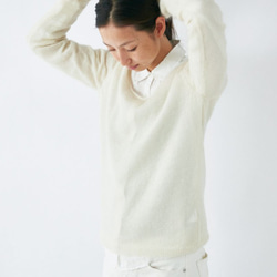 【送料無料】enrica mohair&silk knit / natural (offwhite) 2枚目の画像