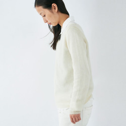 【送料無料】enrica mohair&silk knit / natural (offwhite) 3枚目の画像