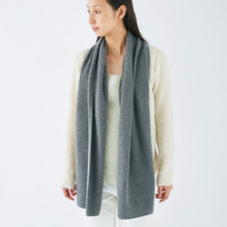 【送料無料】enrica cashmere&wool muffler / darkgray 1枚目の画像