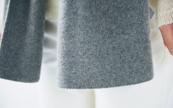 【送料無料】enrica cashmere&wool muffler / darkgray 3枚目の画像