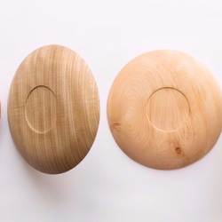 【受注生産】ろくろ挽きの木皿　樅の木　24cm 2枚目の画像