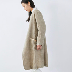 【送料無料】enrica herringbone coat beige 3枚目の画像