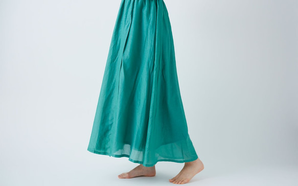 【送料無料】enrica cottonsilk skirt elderberrypink / botanical dye 3枚目の画像