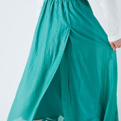 【送料無料】enrica cottonsilk skirt gardeniagreen / botanical dye 4枚目の画像