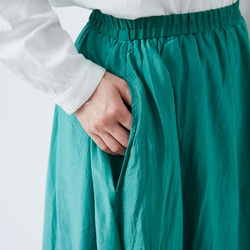 【送料無料】enrica cottonsilk skirt gardeniagreen / botanical dye 5枚目の画像