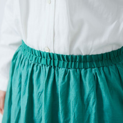 【送料無料】enrica cottonsilk skirt gardeniagreen / botanical dye 6枚目の画像