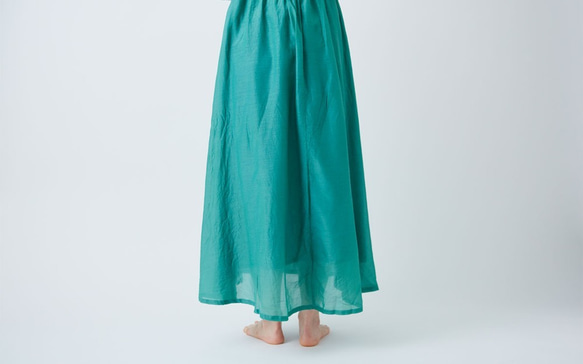 【送料無料】enrica cottonsilk skirt gardeniagreen / botanical dye 8枚目の画像