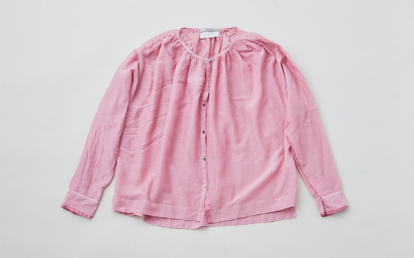 【sale】enrica cottonsilk blouse gardeniableu / botanical dye 8枚目の画像