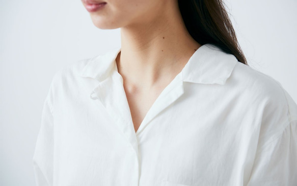 [SALE] enrica×Kagure×PINT棉質襯衫（NightNavy） 第4張的照片