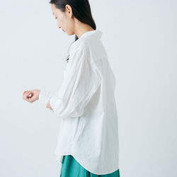 [SALE] enrica×Kagure×PINT棉質襯衫（EarthGray） 第3張的照片