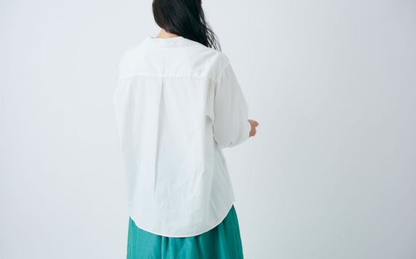 【SALE】enrica×かぐれ×PINT　コットンシャツ（EarthGray） 7枚目の画像