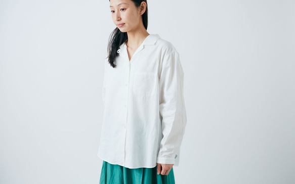 【SALE】enrica×かぐれ×PINT　コットンシャツ（EarthGray） 8枚目の画像