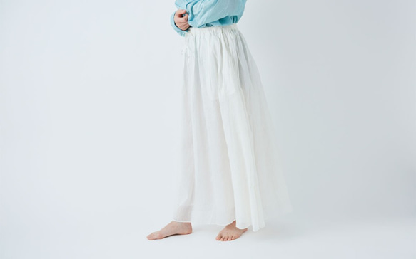 【送料無料】enrica cottonsilk skirt natural / size 38 1枚目の画像