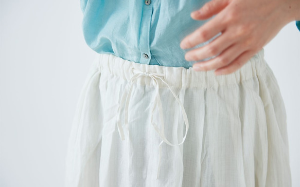 【送料無料】enrica cottonsilk skirt natural / size 38 5枚目の画像