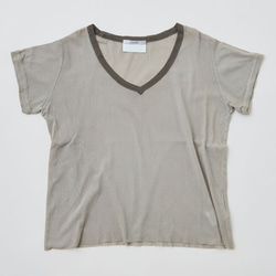 【sale 43% off】enrica cotton cutsew grey / size 36 1枚目の画像