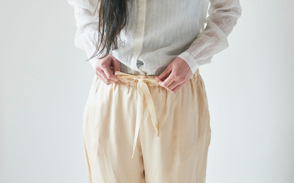 【免費送貨】mela絲綢褲子金/天然染料/大小38 第5張的照片