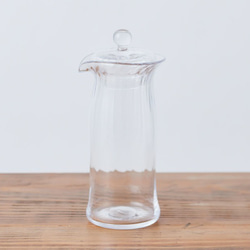 [補貨]附蓋吹製玻璃水罐（透明） 第5張的照片