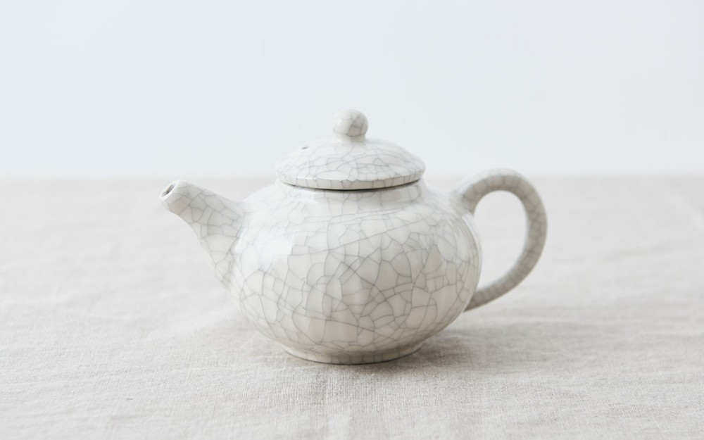 【再入荷】急須　白　墨貫入