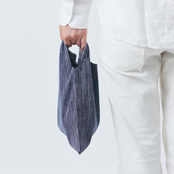 [補貨]日本布料手袋|久留米Kasuri | NEP普通灰x深藍色 第8張的照片