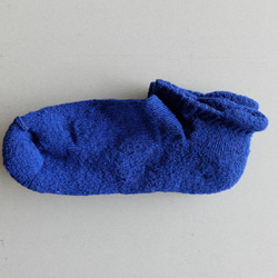 亞麻踝襪（藍色）女裝 第1張的照片