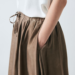 【送料無料】enrica silkskirt brown / botanical dye 4枚目の画像