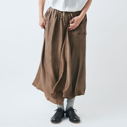 【送料無料】enrica silkskirt brown / botanical dye 6枚目の画像