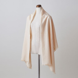 enrica cottonsilk scarf pinkbeige / natural dye 2枚目の画像