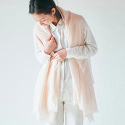 enrica cottonsilk scarf pinkbeige / natural dye 7枚目の画像