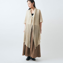 【送料無料】enrica mohair&silk gown / kahki (botanical dye) 9枚目の画像