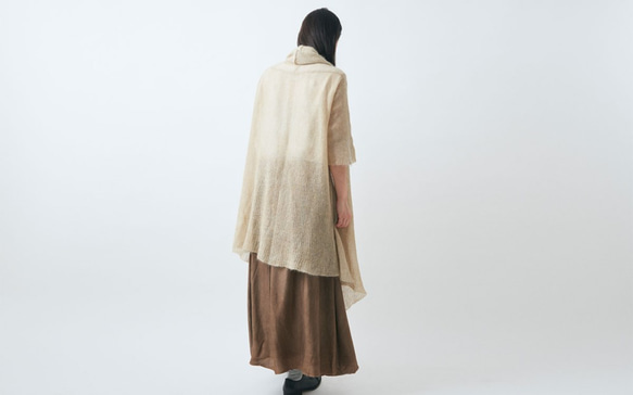 【送料無料】enrica mohair&silk gown / kahki (botanical dye) 10枚目の画像