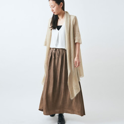 【送料無料】enrica mohair&silk gown / beige (botanical dye) 2枚目の画像