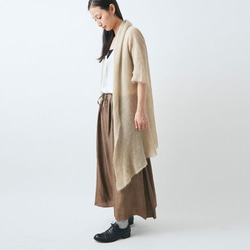 【送料無料】enrica mohair&silk gown / beige (botanical dye) 4枚目の画像