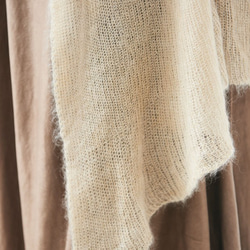 【免費送貨】enrica馬海毛＆絲綢禮服/米色（植物染料） 第6張的照片