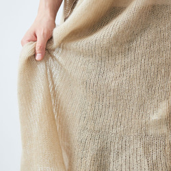 【免費送貨】enrica馬海毛＆絲綢禮服/米色（植物染料） 第7張的照片