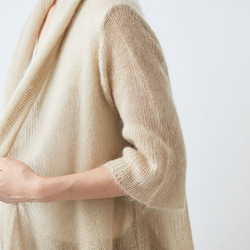 【送料無料】enrica mohair&silk gown / beige (botanical dye) 8枚目の画像