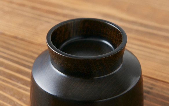 [補貨] 陶輪磨製的湯碗（水櫻 | 黑漆） 第4張的照片
