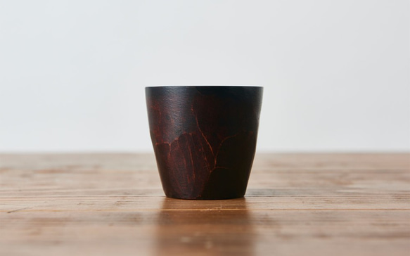 【再入荷】漆塗りのハツリカップ（ミズメザクラ） 3枚目の画像