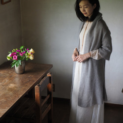 【再入荷】enrica mohair&silk gown / icegrey(natural dye) 2枚目の画像