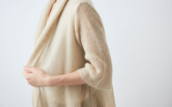 【再入荷】enrica mohair&silk gown / icegrey(natural dye) 9枚目の画像