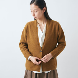 enrica cashmere&wool cardigan / mocha 2枚目の画像