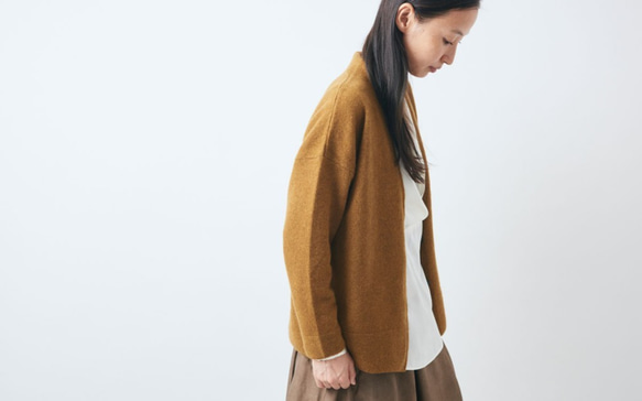 enrica cashmere&wool cardigan / mocha 3枚目の画像