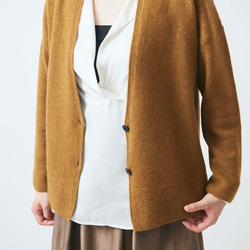 enrica cashmere&wool cardigan / mocha 4枚目の画像