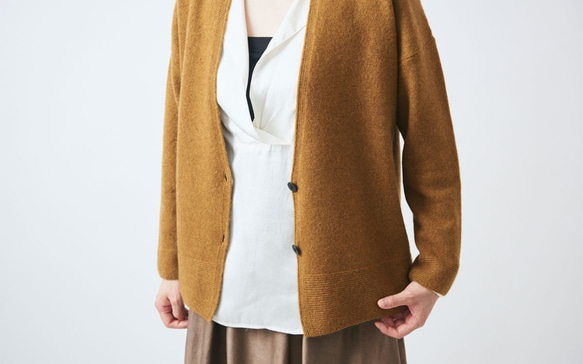 enrica cashmere&wool cardigan / mocha 4枚目の画像