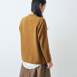 恩里卡（Enrica）羊絨和羊毛開衫/摩卡 第8張的照片