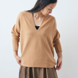 【送料無料】enrica cashmere knit / camel 1枚目の画像