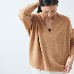 【送料無料】enrica cashmere knit / camel 2枚目の画像